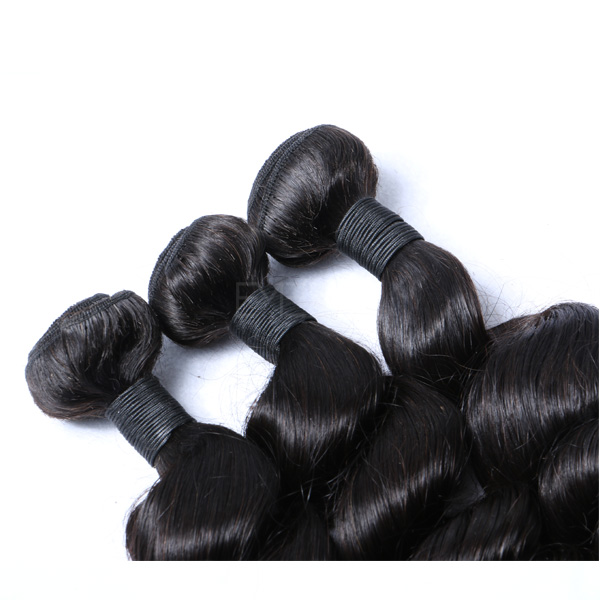 Peruvian loose wave machine made human hair weft CX100